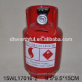 Red gas box ceramic money bank